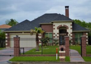 house with well maintained lawn